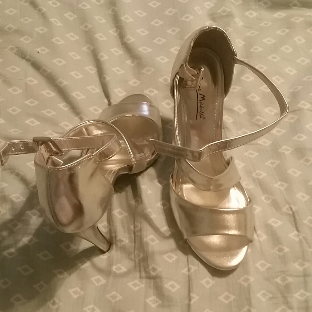 Silver Strappy stiletto